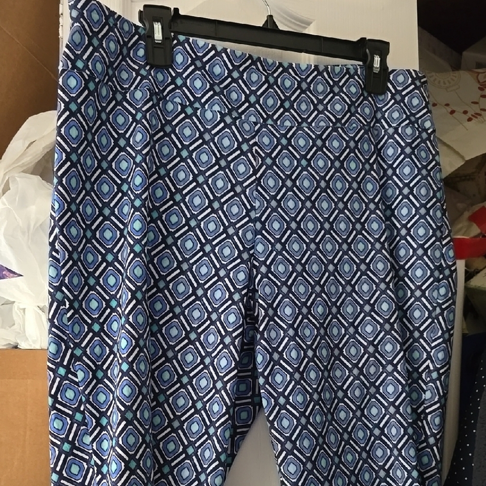 Counterparts Blue Geometric Capris